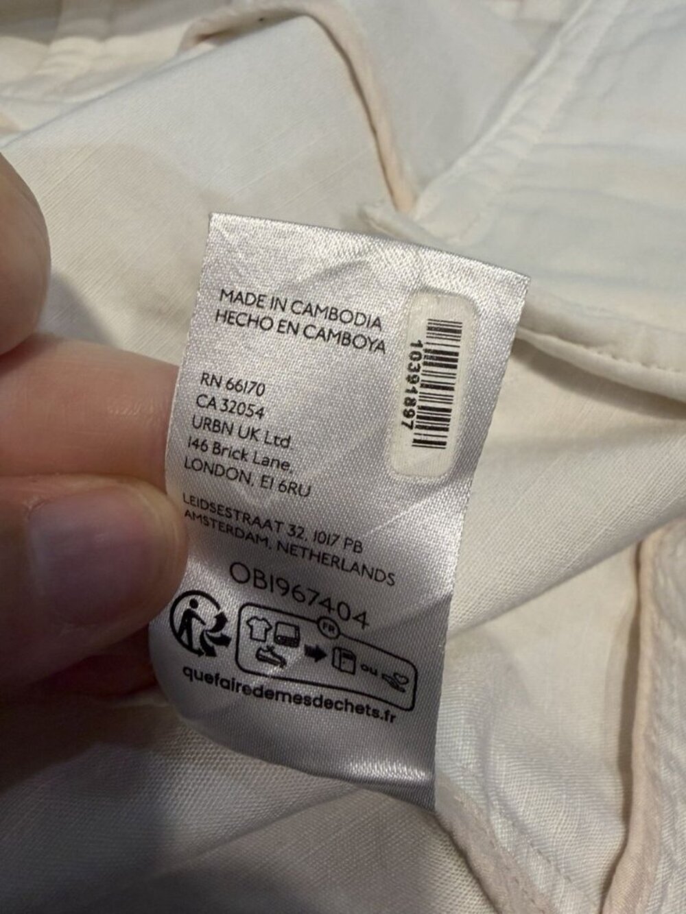 Anthropologie Pilcro Fray Hem Blazer Size 8 Ivory Double-Breasted Oversize - Picture 9 of 9